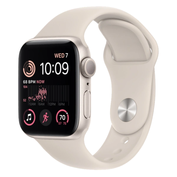 Apple Watch Series SE 2 44mm Starlight Aluminum Case with Starlight Sport Band